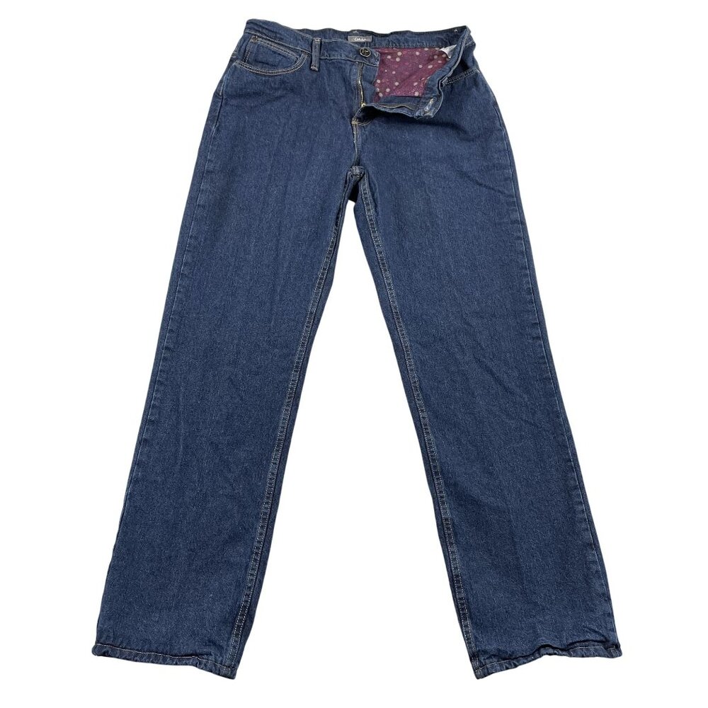 Cabela's Thermal Jeans Womens‎ 10 Blue Straight Leg Outdoor Winter Fleece
